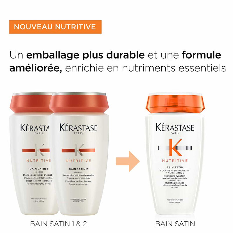 Bain Satin 1 I Nutritive- Soins Cheveux Secs 250ml